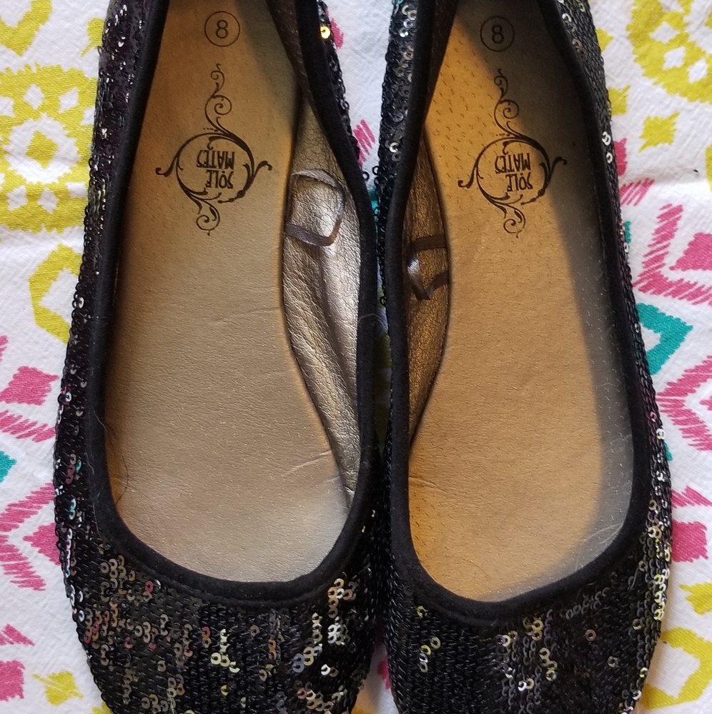 $10 or 3/$20 Soul Mates black sequined flats